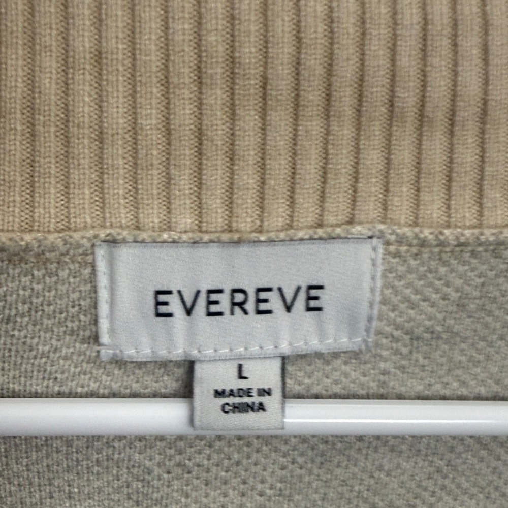 Evereve Beige and Gray Argyle Cardigan - Picture 3 of 4